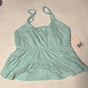 NWT Small So Ruffle Tank - Color Teal